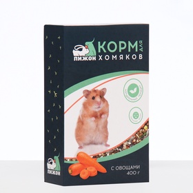 Корм "Пижон" для хомяков, с овощами, 400 г (комплект 2 шт)