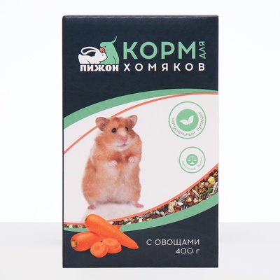 Корм «Пижон» для хомяков, с овощами, 400 г