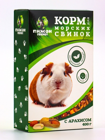 Корм «Пижон» для морских свинок, с орехами, 400 г