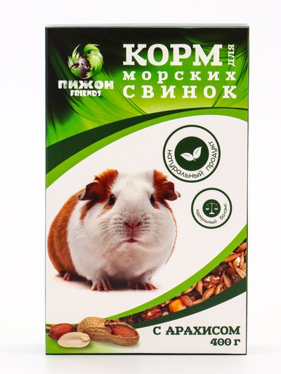 Корм «Пижон» для морских свинок, с орехами, 400 г