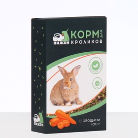 Корм "Пижон" для кроликов, с овощами, 400 г (комплект 2 шт)