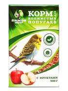 Корм «Пижон» для волнистых попугаев с фруктами, 500 г - Фото 3