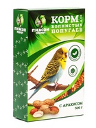 Корм «Пижон» для волнистых попугаев, с орехами, 500 г - Фото 2