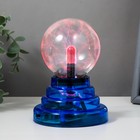 Плазменный шар "Шар на подставке" синий 14х10х10 см - Фото 2