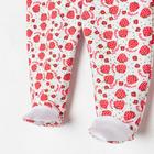 Ползунки, цвет белый/земляничка, рост 74 см - Фото 2