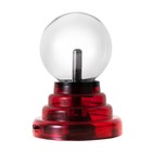 Плазменный шар "Шар на подставке" красный 14х10х10 см - Фото 6