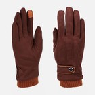 Перчатки мужские, безразмерные, с утеплителем, цвет коричневый - фото 318417344