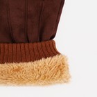 Перчатки мужские, безразмерные, с утеплителем, цвет коричневый 5161915