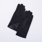 Перчатки женские, безразмерные, без утеплителя, цвет чёрный - фото 9113484