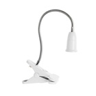 Патрон на гибкой ножке под лампу, E27, 30 см, с выключателем, 220 В, белый - Фото 1