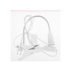 Патрон на гибкой ножке под лампу, E27, 30 см, с выключателем, 220 В, белый - Фото 5