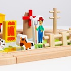 Деревянная игрушка «Железная дорога + ферма» 23 детали, 32×5×17 см - фото 6353963
