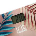 Весы напольные Irit IR-7270, электронные, до 180 кг, 2хААА, стекло, рисунок "листья" - Фото 3