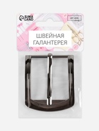 Пряжка для ремня, 6.3×5.5 см, 40 мм, цвет чёрный никель - Фото 3