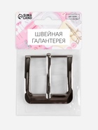 Пряжка для ремня, 5.5×5.2 см, 40 мм, цвет чёрный никель - Фото 4