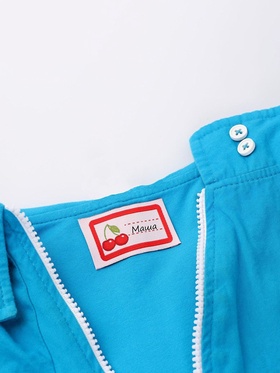 Нашивка именная «Вишенки», 5.5?3.2 см, 10 шт., красная (комплект 5 шт)