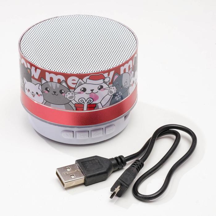 Портативная колонка «Котята», Bluetooth, USB, 6,9 х 6,9 х 5,2 - фото 51319803