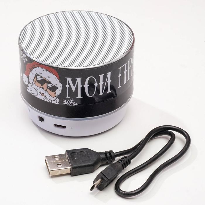 Новогодняя портативная колонка «Моя музыка - мои правила», Bluetooth, USB, 6,9 х 6,9 х 5,2 - фото 51319810