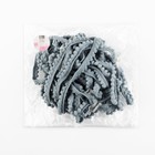 Тесьма декоративная с помпонами, 12±2 мм, 9.1±0.5 м, серая - Фото 2