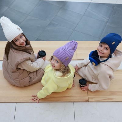 Худи детское MINAKU: Basic Line KIDS, бежевое, рост 110 см