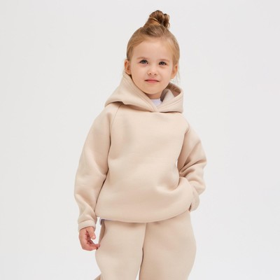 Худи детское MINAKU: Basic Line KIDS, бежевое, рост 110 см