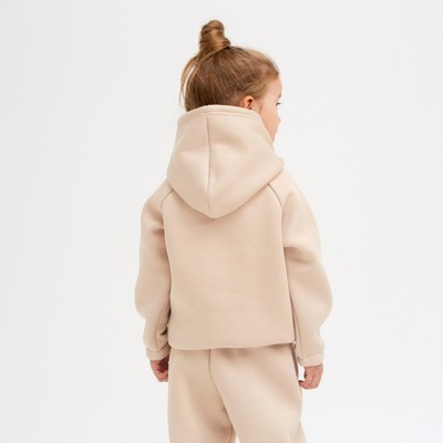 Худи детское MINAKU: Basic Line KIDS, бежевое, рост 110 см