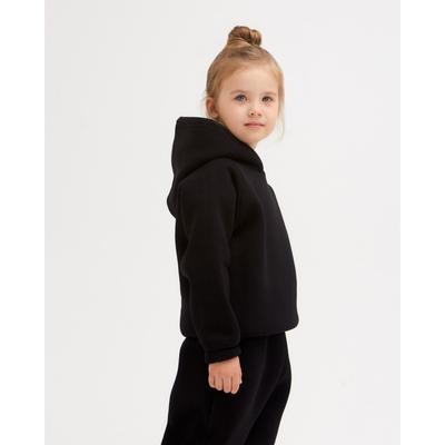 Худи детское MINAKU: Basic Line KIDS, чёрное, рост 110 см