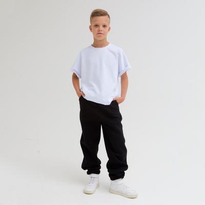 Брюки детские MINAKU: Basic Line KIDS, цвет чёрный, рост 128