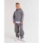 Худи для девочки MINAKU: Basic Line KIDS, цвет серый, рост 122 - Фото 8