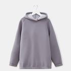 Худи для девочки MINAKU: Basic Line KIDS, цвет серый, рост 134 - Фото 9