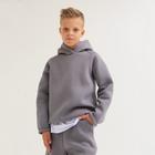 Худи для девочки MINAKU: Basic Line KIDS, цвет серый, рост 146 - Фото 5