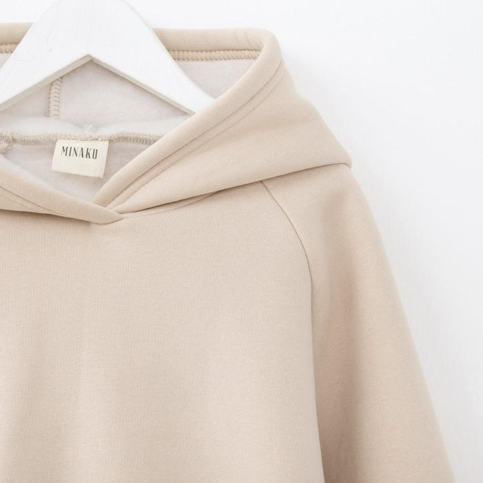 Худи детское MINAKU: Basic Line KIDS, бежевое, рост 104 см