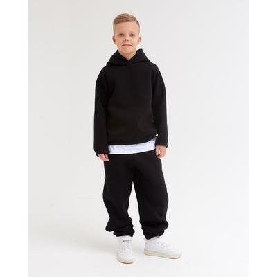 Худи детское MINAKU: Basic Line KIDS, чёрное, рост 104 см