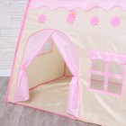 Палатка детская игровая «Домик» розовый 130×100×130 см - Фото 4