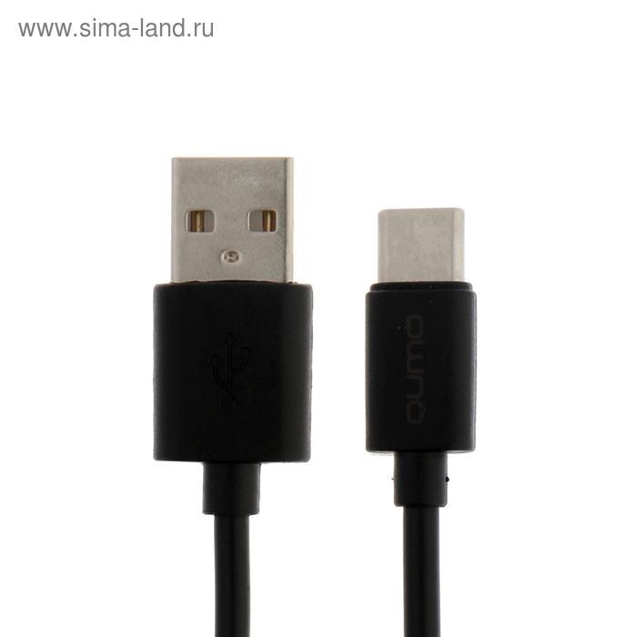 Кабель Qumo Light series, USB - Type-C, 1.4 А, 1 м, черный - Фото 1