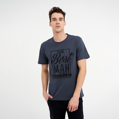 Футболка мужская KAFTAN Best man, размер 50, серая