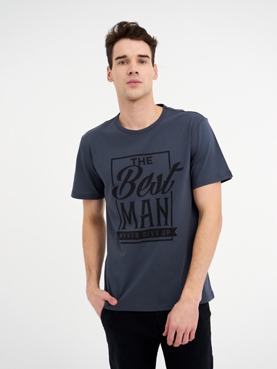 Футболка мужская KAFTAN Best man, размер 56, серая