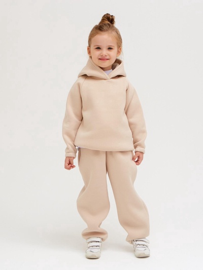 Брюки детские MINAKU: Basic Line KIDS, цвет бежевый, рост 104