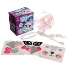 Ёлочный шар-персонаж «Новый год! Нежная кошечка», набор для творчества - Фото 2