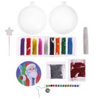 Ёлочный шар - фреска своими руками на новый год «Дед Мороз», набор для творчества - Фото 4