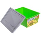 Ящик для игрушек, с крышкой, «Дино. Стегозавр», объём 30 л, цвет салатовый - фото 7022402