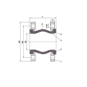 

Виброкомпенсатор TECOFI DI7240N, фланцевый, PN10, DN32