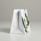 Пакет подарочный ламинированный квадратный, упаковка, «Листья», 14 х 14 х 9 см - Фото 3