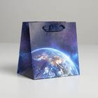Пакет подарочный ламинированный квадратный, упаковка, «Космос», 14 х 14 х 9 см - Фото 2