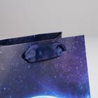 Пакет подарочный ламинированный квадратный, упаковка, «Космос», 14 х 14 х 9 см - Фото 4