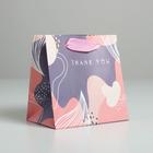 Пакет подарочный ламинированный квадратный, упаковка, «Thank you», 14 х 14 х 9 см - Фото 2