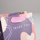 Пакет подарочный ламинированный квадратный, упаковка, «Thank you», 14 х 14 х 9 см - Фото 4