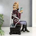 Сувенир полистоун "Зебра с бокалом в кресле" 25х12х15 см - Фото 2