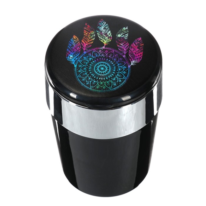 Пепельница для авто TORSO с подсветкой, черный - Фото 1