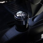 Пепельница для авто TORSO с подсветкой, череп, черный - Фото 2